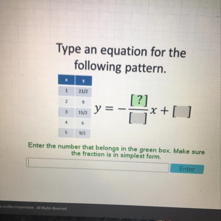 Type an equation for the following pattern. Need Help!!-example-1