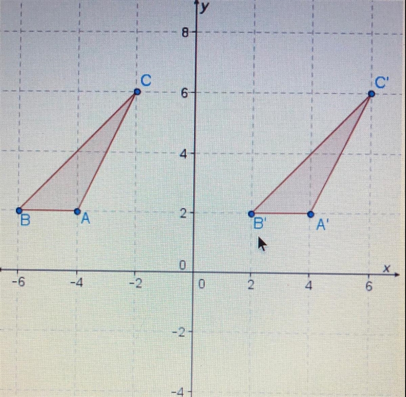 Which sequence of rigid transformations will map the preimage ABC onto image A'B'C-example-1