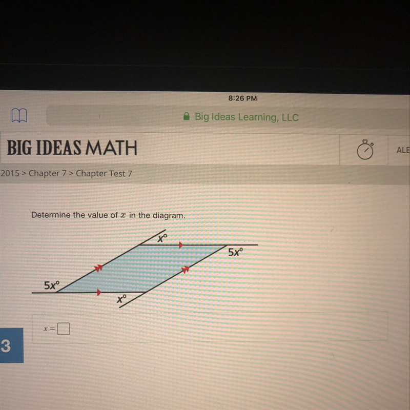 Determine the value of c in the diagram.-example-1