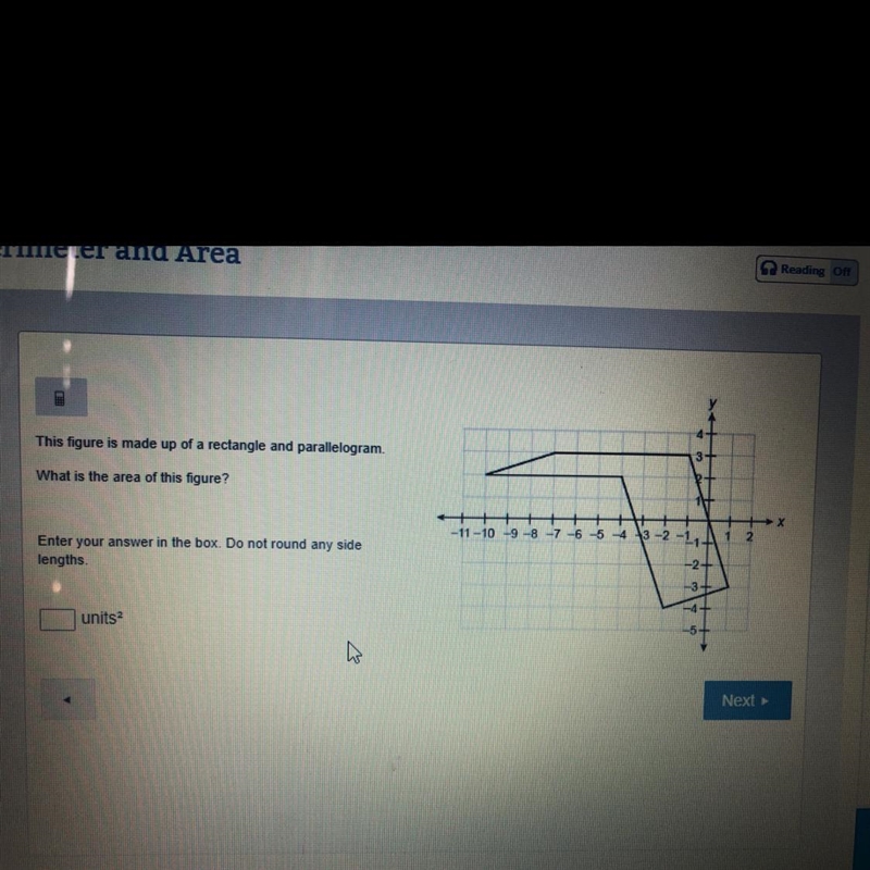 The figure is made up of a rectangle and parallelogram. What is the area of this figure-example-1