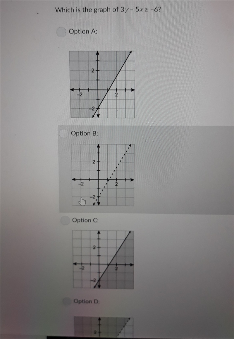 Need help...let me know if option A,B,C are wrong so ik its D-example-1