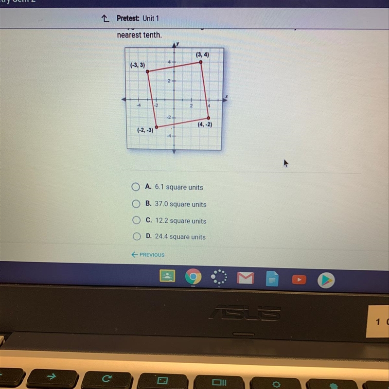 HELP PLEASE!!! Polygon ABCD is a rectangle what is the area-example-1