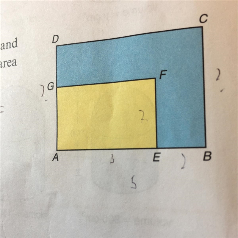 15. BCD are two similar rectangles. AGD and In the figure, AEFG and ABCD are two similar-example-1