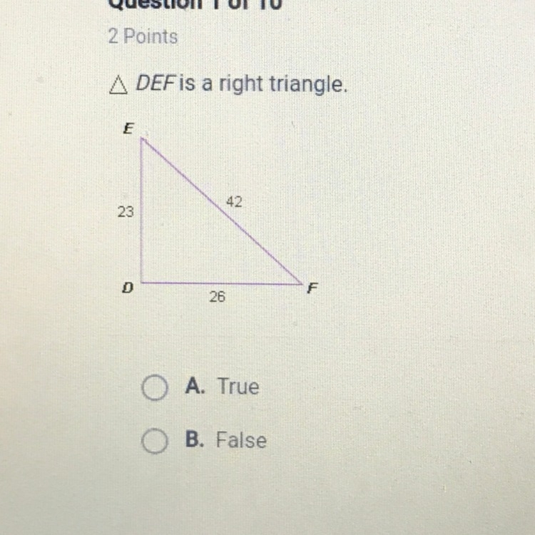 Def is a right triangle-example-1