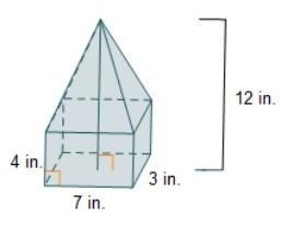 What is the volume of the composite figure? A. 140 cubic inches B. 147 cubic inches-example-1