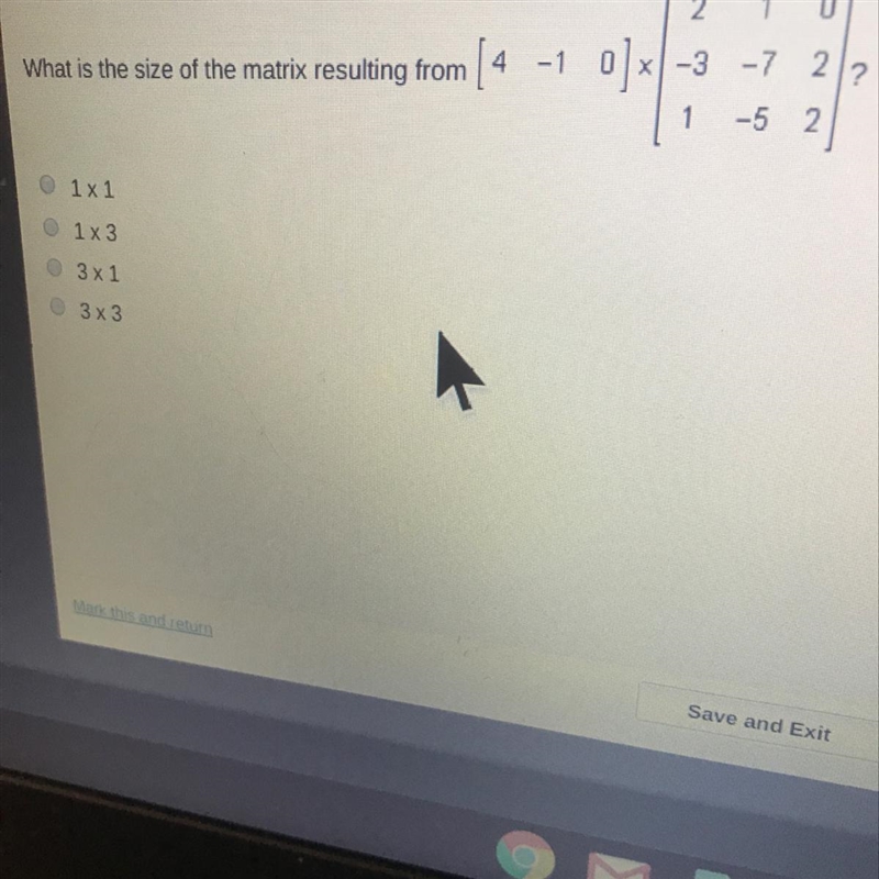 What is the size of the matrix resulting from...-example-1