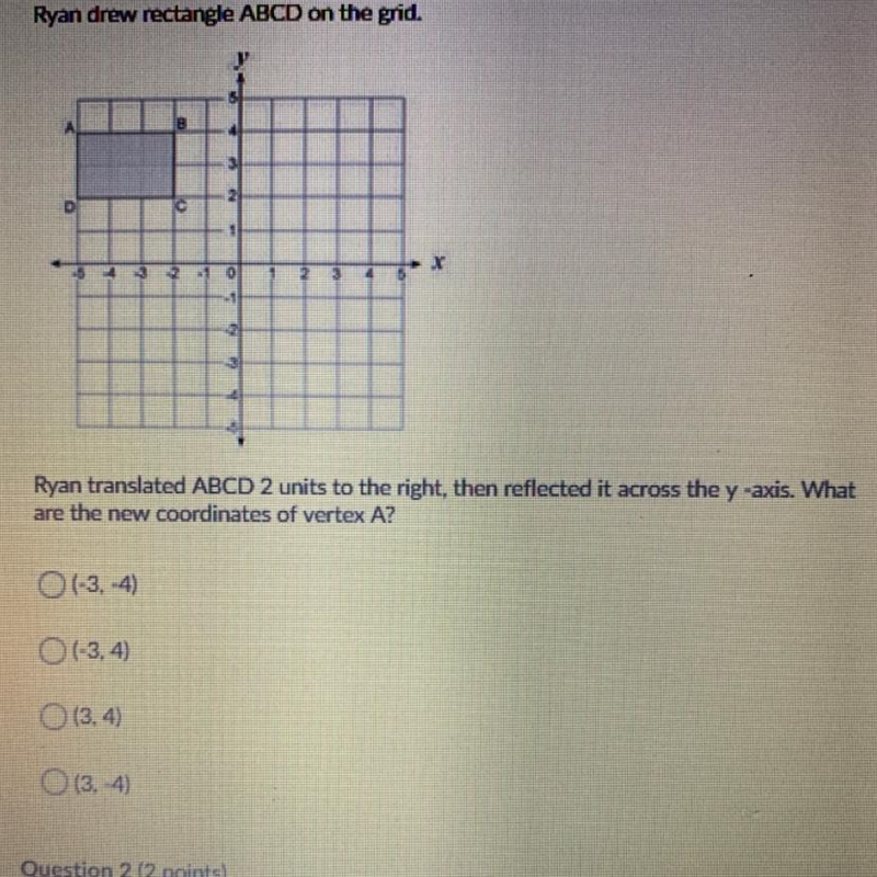 Ryan’s drew rectangle ABCD on the grid . What’s the answer ?-example-1