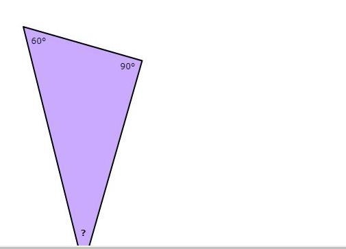 What is the value of the missing angle in the triangle?-example-1