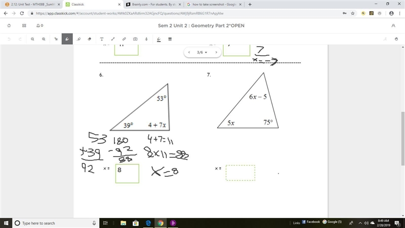 Please help! Find the value of x.-example-1