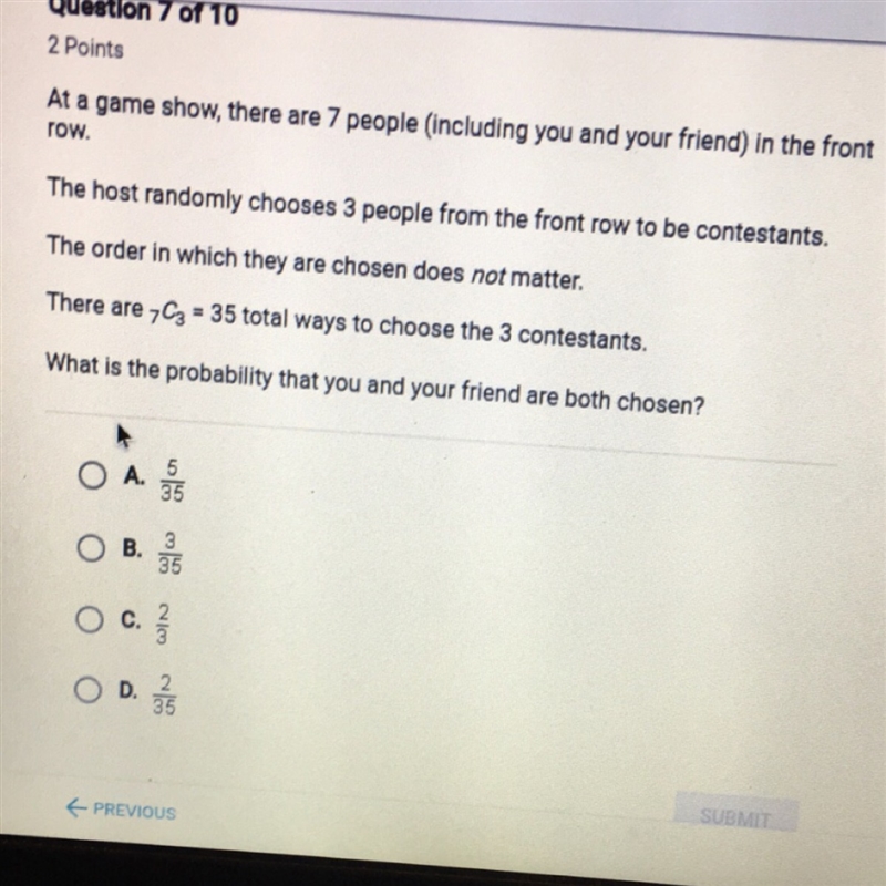 What is the probability that you and your friend are both chosen?-example-1