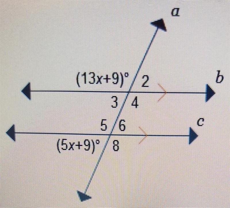 Lines b and c are parallel.What is the measure of angle 6?​-example-1