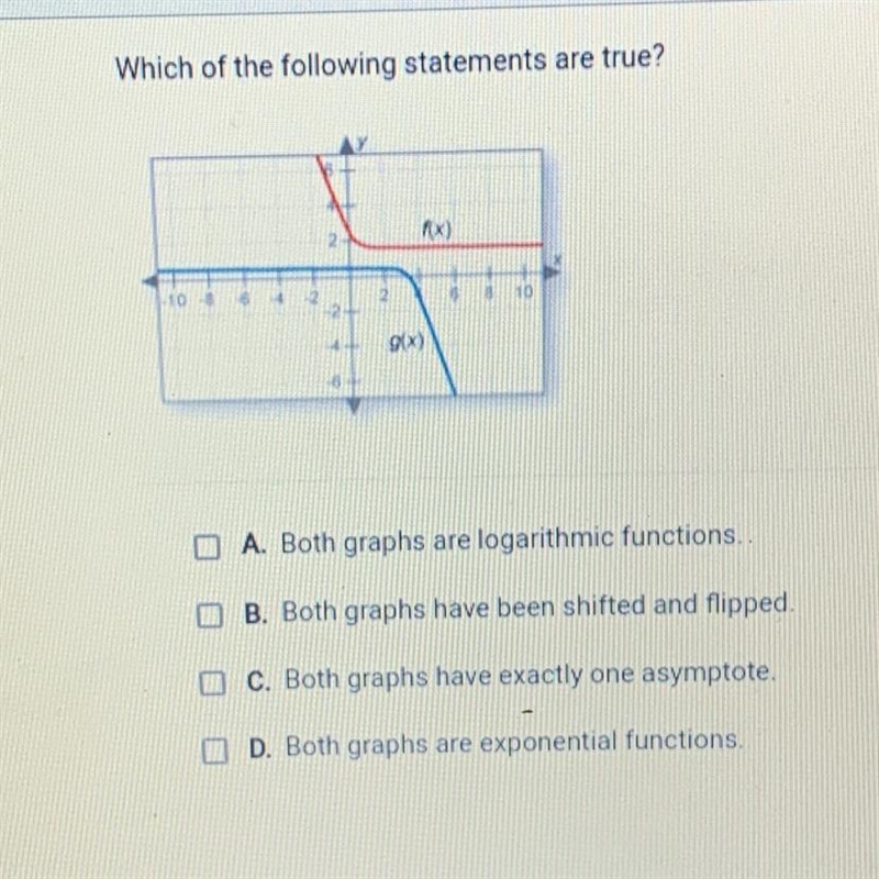 Which of the following statements are true??-example-1