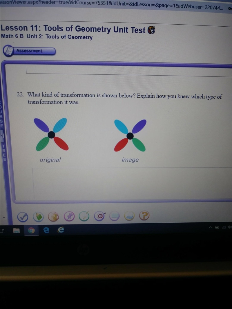 22. what kind of transformation is shown below explain how you knew which type of-example-1