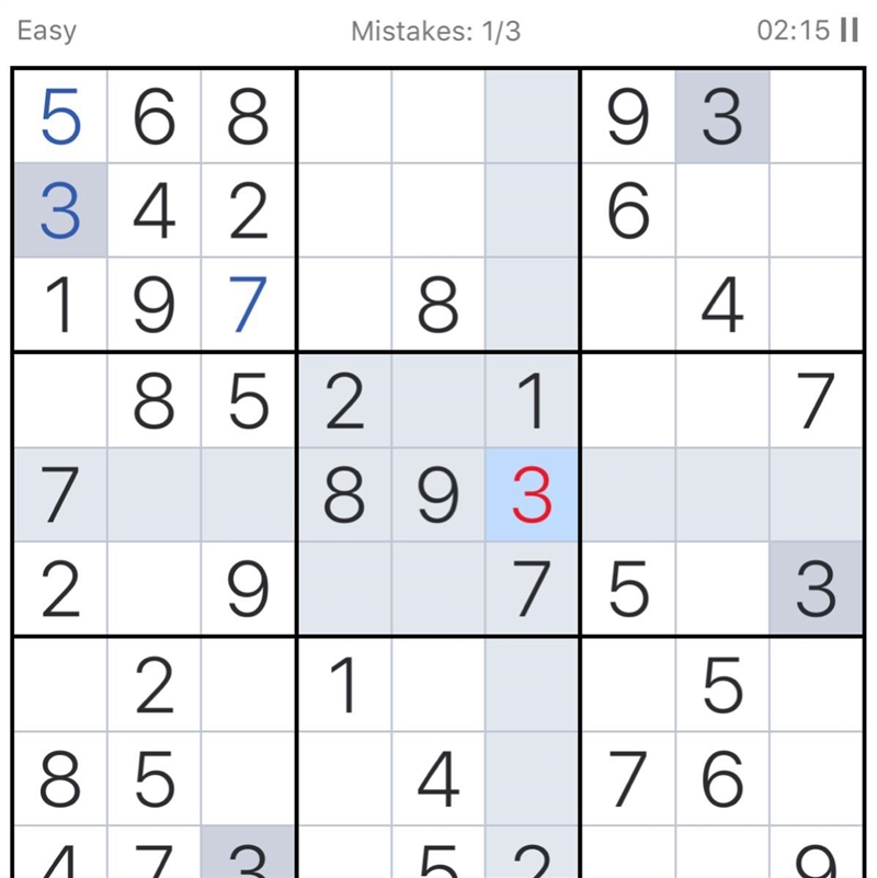 Why is this wrong in Sudoku? I know I can’t put any of the same number in the same-example-1