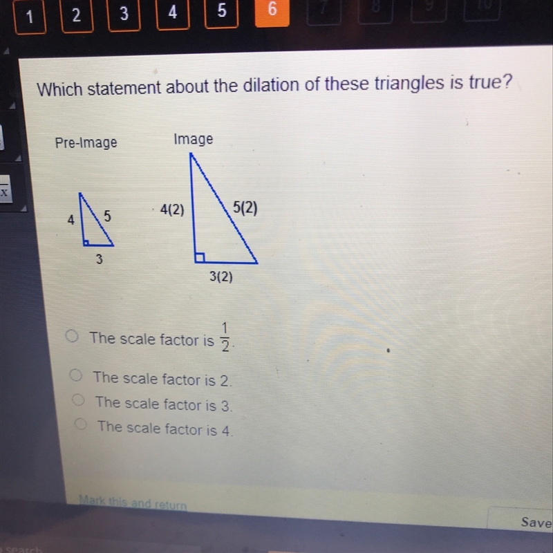 Hurry!!!!! Which statement about the dilation of these is true-example-1