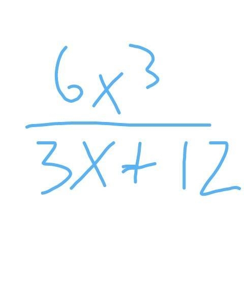 Simplify: (6x^3)÷(3x+12)​-example-1