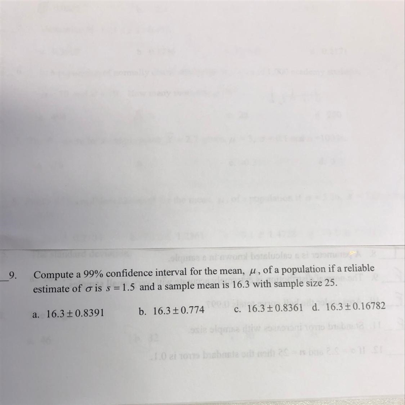 99% confidence interval for the mean-example-1