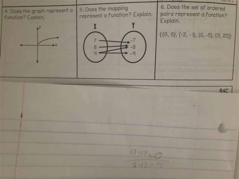 Please help with the three questions,:does it represent a function-example-1