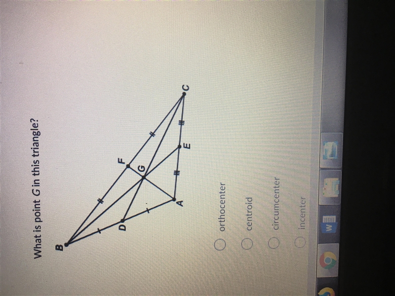 What is point G in this triangle?-example-1