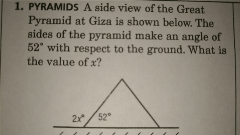 a side view of the great pyramid at Giza is shown below the sides of the pyramid make-example-1