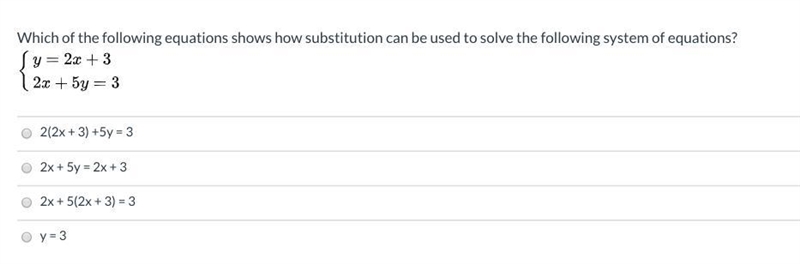 20 POINTS! Which of the following equations shows how substitution can be used to-example-1