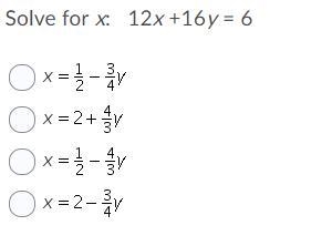 Solve for x: 12x +16y = 6-example-1