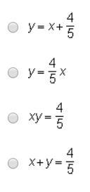 Which equation represents a proportional relationship that has a constant of proportionality-example-1