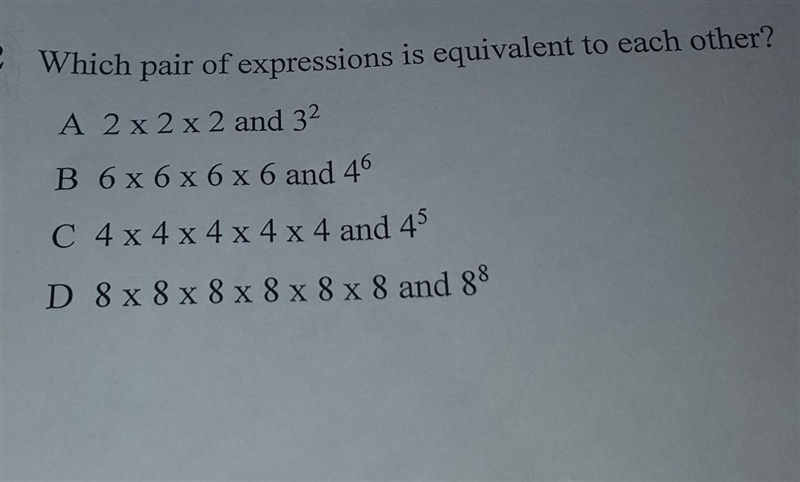 Which pair of expressions is equivalent to each other?​-example-1