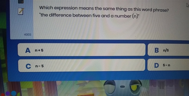 What Is The Difference Between Five And A Number (N)​-example-1