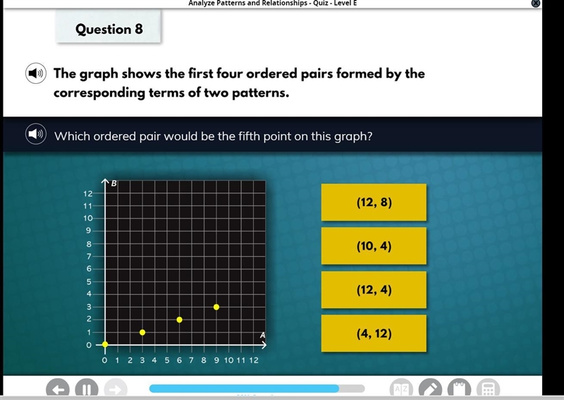 The graph shows the first four ordered pairs formed by corresponding terms of two-example-1