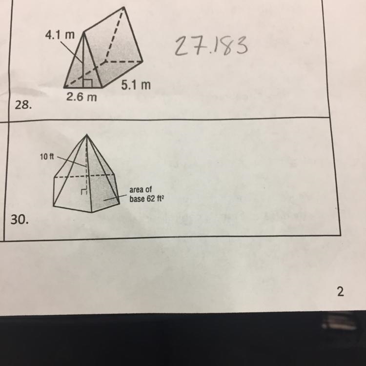 Could someone please find the volume on 30?-example-1