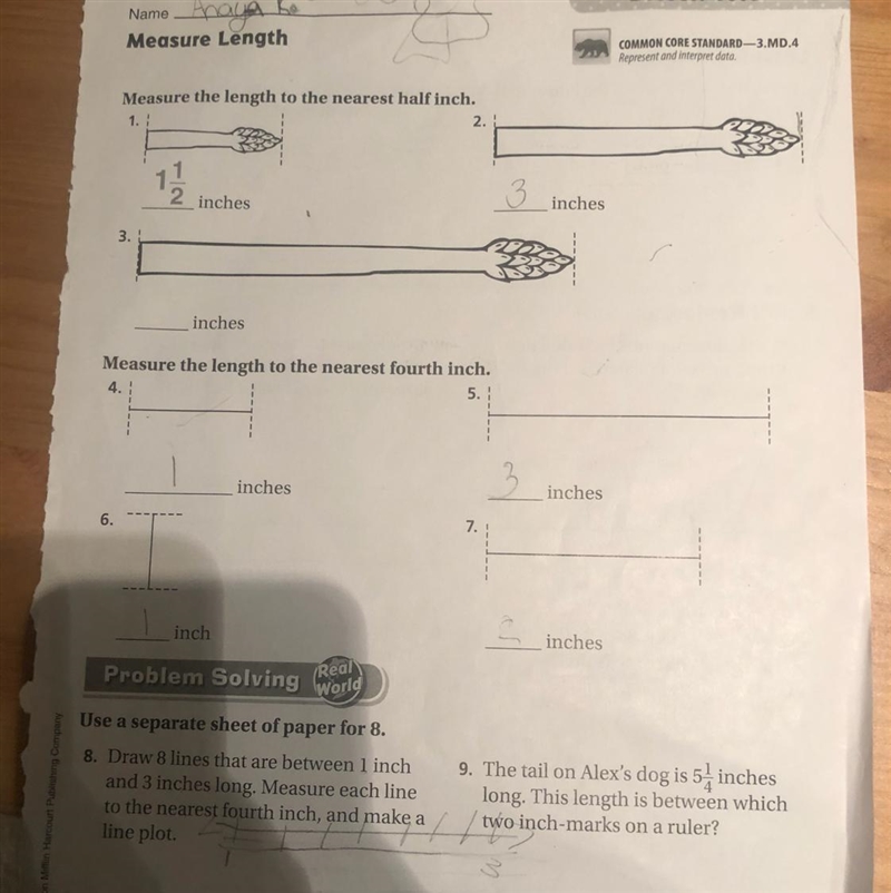 Measure the length to the nearest half inch-example-1