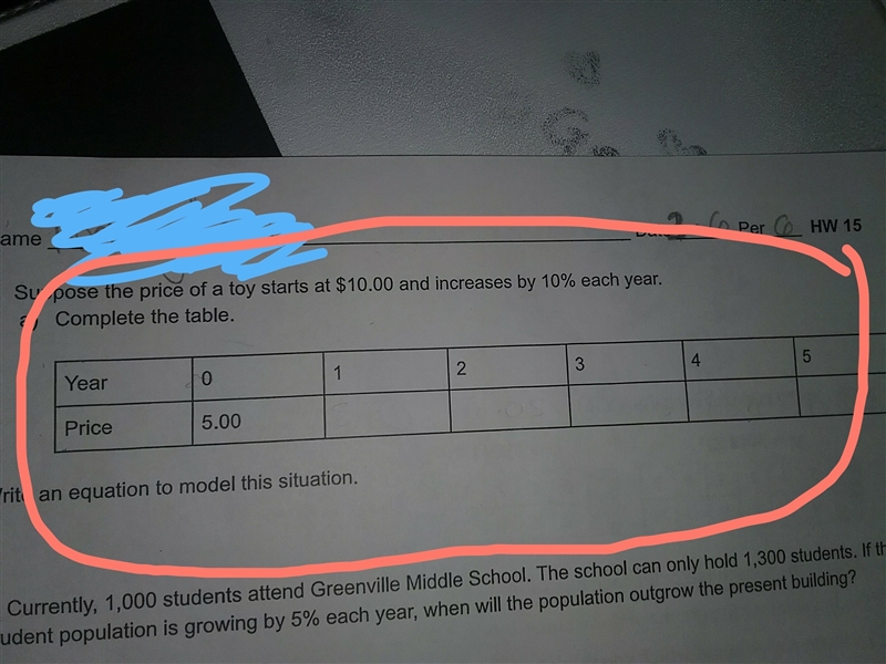 if a toy starts at $10.00 and increases by 10 percent every year how much money is-example-1