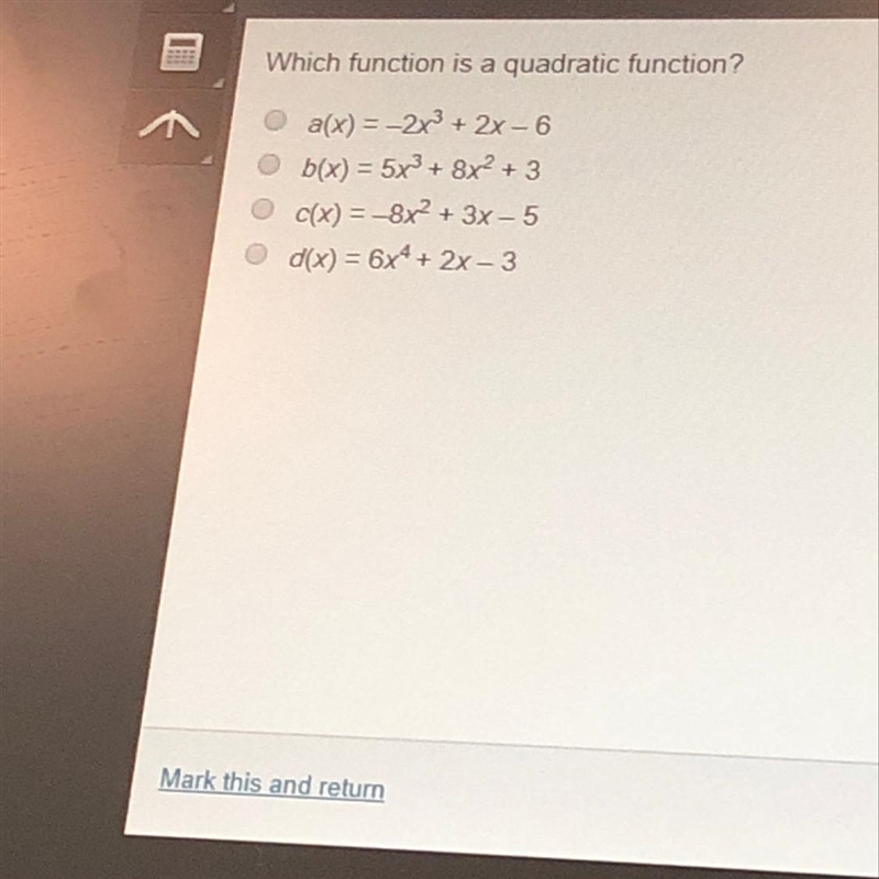 Which function is quadratic function?-example-1