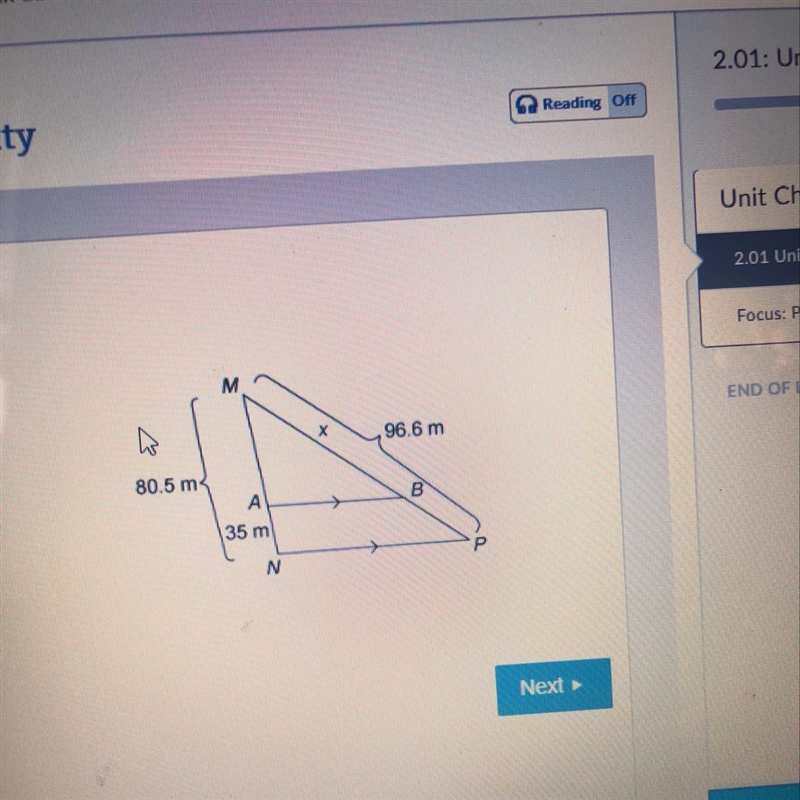 What is the value of x ?enter your answer, as a decimal, in the box-example-1