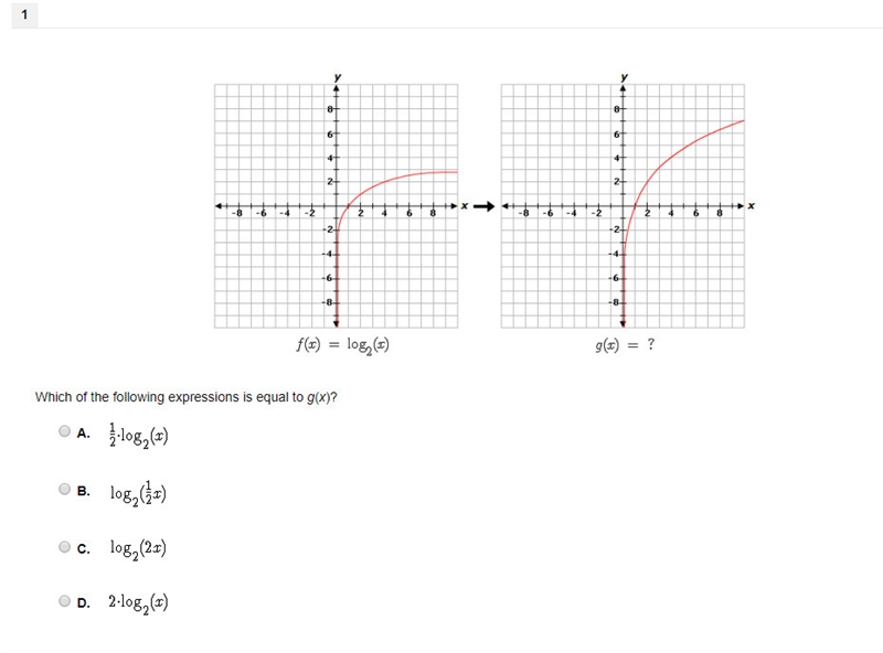 Which of the following expressions is equal to g(x)?-example-1