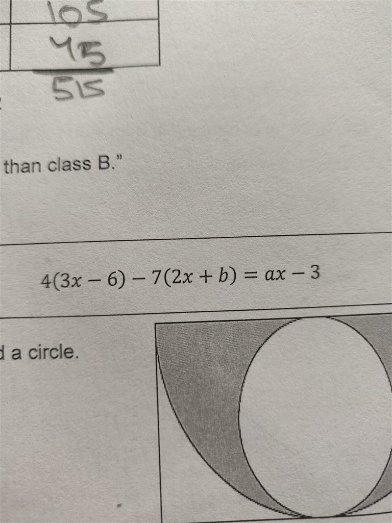 Work out the values of a and b in the following identity Need help asap l. I give-example-1