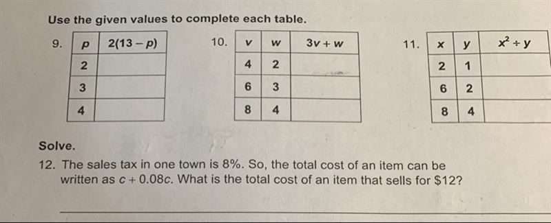 The sales tax in one twin is 8%. So, the total cost of an item can be written as c-example-1