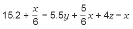 (20 Points) Examine the algebraic expression. Which terms can you combine? Select-example-1