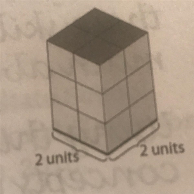 The formula for volume of a rectangular prism is V= l, w, h,. Study the figure shown-example-1