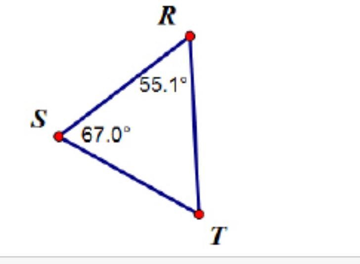 Daniela examines the two triangles below and determines DAC~TRS. Which best describes-example-2