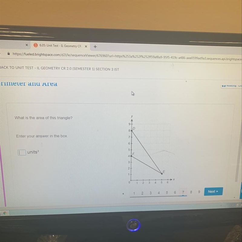 What is the area of this triangle ?-example-1