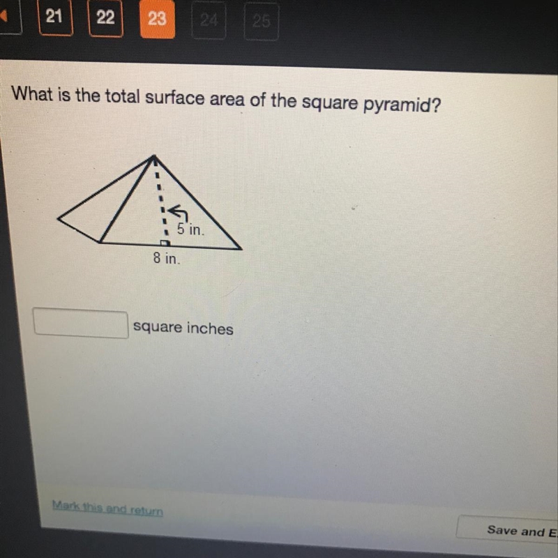 What is the total surface area of the square pyramid?-example-1