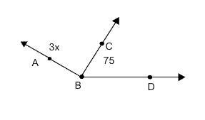 If ABC is congruent to CBD, then what is the value of x?-example-1