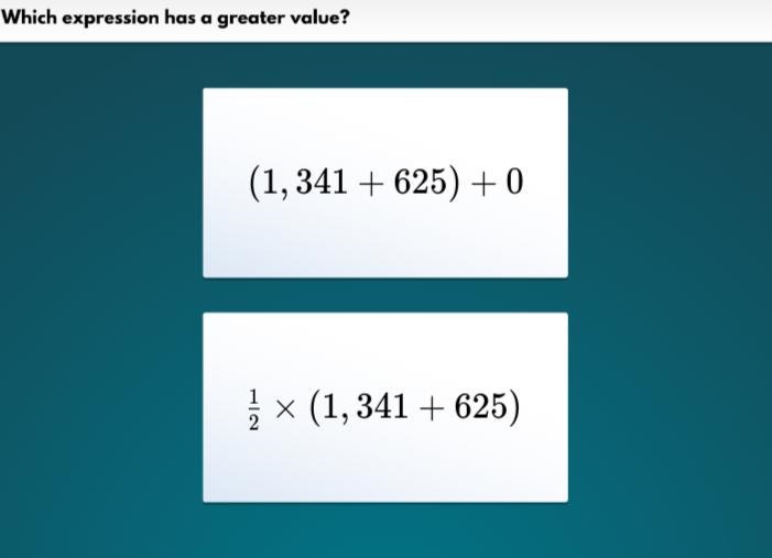 I need help on to wich expresion has the least value 10 second challenge-example-1