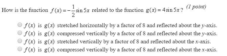 How is the function f(x) related to the function g(x)-example-1