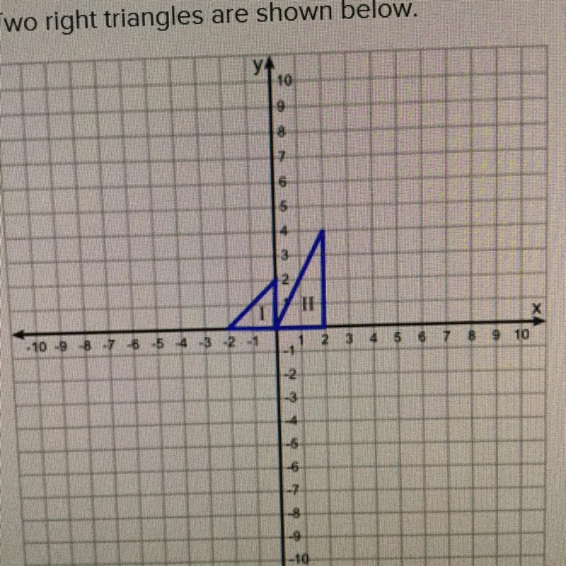 15 points!!! Two right triangles are shown below. Which statement is true? There is-example-1