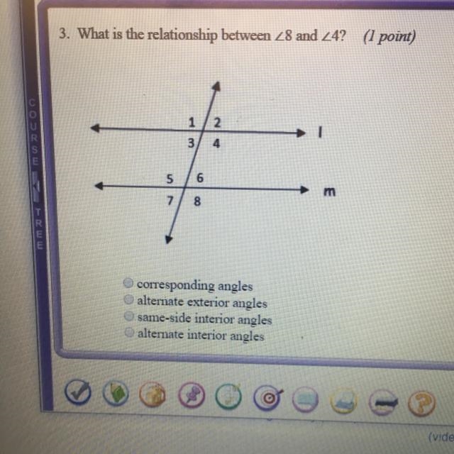 What is the relationship between angle 8 and angle 4-example-1