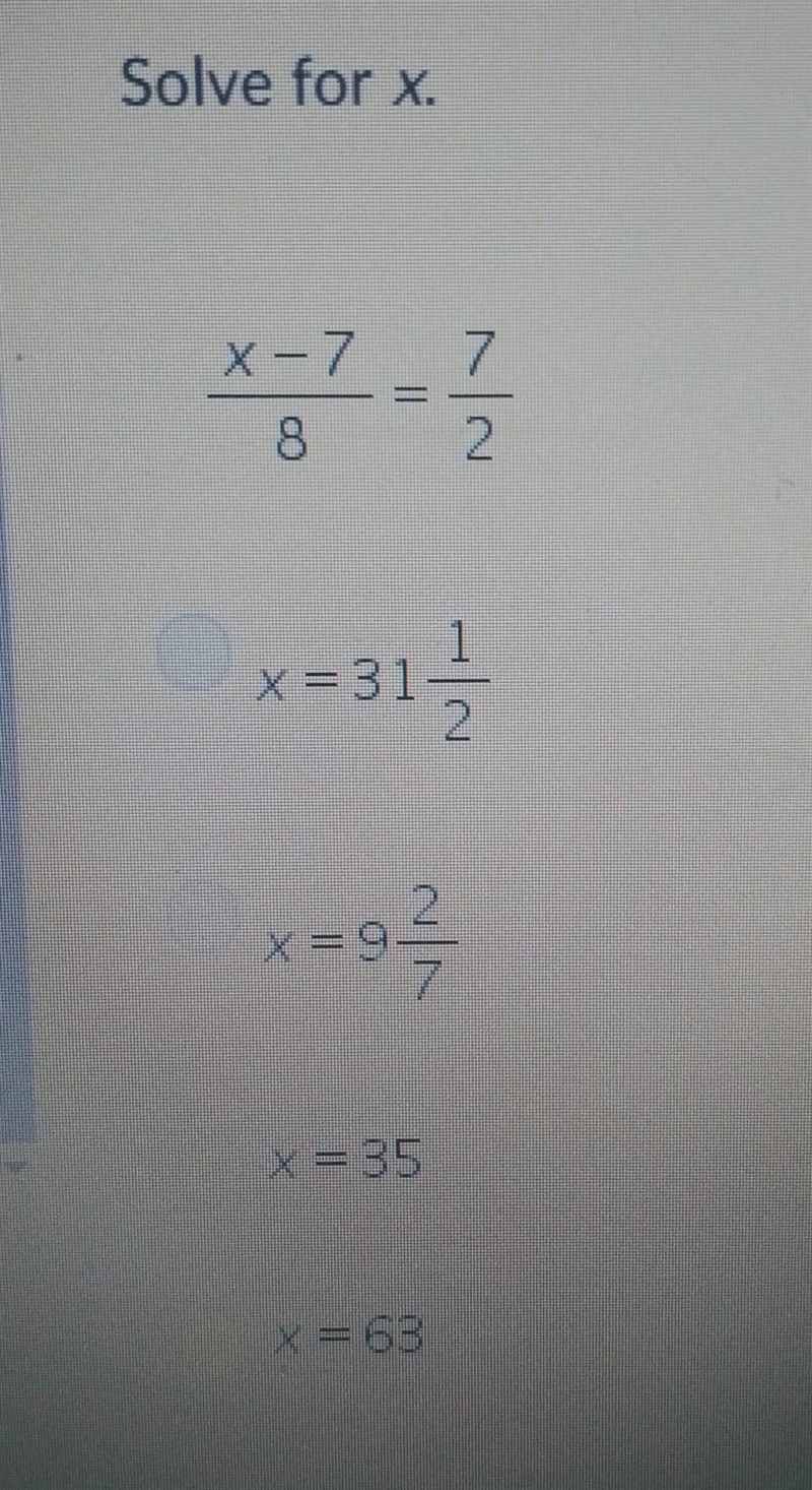 Solve for x. Thank you! ;)​-example-1