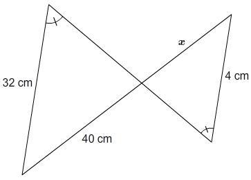 What is the value of x? Enter your answer in the box. x = cm-example-1